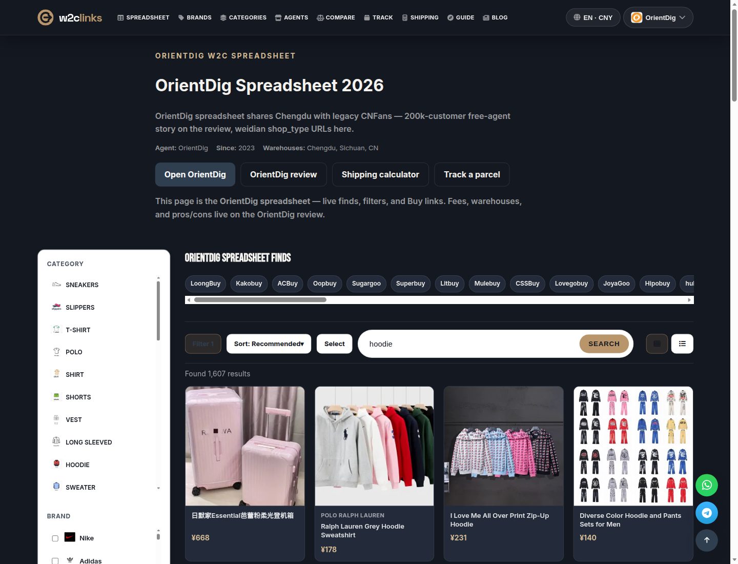 Recherche hoodie dans le catalogue OrientDig sur w2clinks